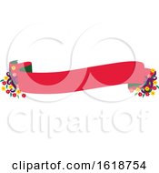 Poster, Art Print Of Floral Ribbon Banner