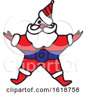 Poster, Art Print Of Santa Christmas Star