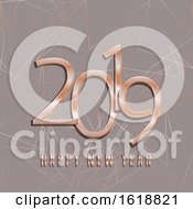 Poster, Art Print Of Rose Gold Happy New Year Background