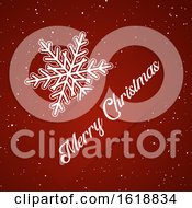 Poster, Art Print Of Merry Christmas Background With Snowflake