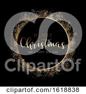 Poster, Art Print Of Golden Christmas Snowflake Background