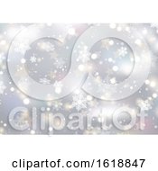 Poster, Art Print Of Christmas Background Of Snowflakes And Stars