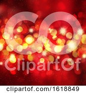 Christmas Background With Bokeh Lights And Stars