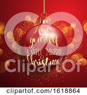 Poster, Art Print Of Christmas Bauble Background