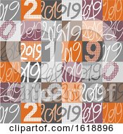 Poster, Art Print Of Patterned 2019 New Year Tile Background