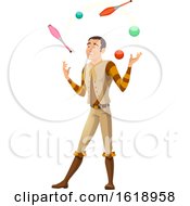 Poster, Art Print Of Circus Man Juggling