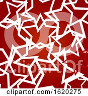 Poster, Art Print Of Festive Red Background With Close Up Stars