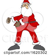 Poster, Art Print Of Cartoon Christmas Santa Dancing The Floss