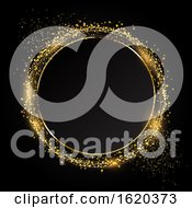 Poster, Art Print Of Glittery Circle Background Ideal For Festive Celebration