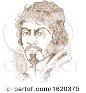 Poster, Art Print Of Hand Drawn Vector Portrait Caravaggio