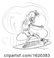 Poster, Art Print Of Surfer Skeleton