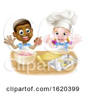 Poster, Art Print Of Cartoon Child Bakers Baking