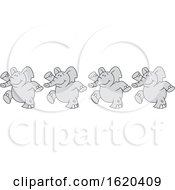 Poster, Art Print Of Cartoon Elephant Parade
