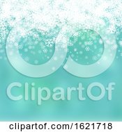 Poster, Art Print Of Christmas Background With Snowflake Design