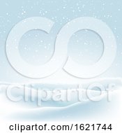 Poster, Art Print Of Christmas Background With Winter Snow