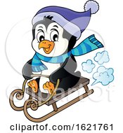 Christmas Penguin Sledding