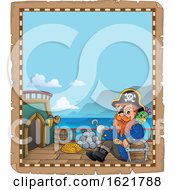 Poster, Art Print Of Pirate Captain Border