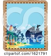 Poster, Art Print Of Pirate Ship Border