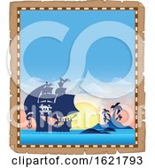 Poster, Art Print Of Pirate Ship Border