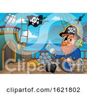 Poster, Art Print Of Pirate Captain On A Ship Deck