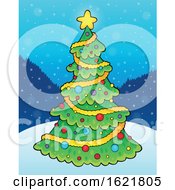 Poster, Art Print Of Decorated Outdoor Christmas Tree
