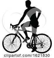 Poster, Art Print Of A Bicycle Riding Bike Cyclist In Silhouette