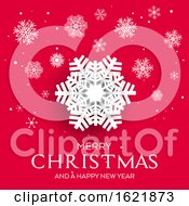 Poster, Art Print Of Christmas Background With Snowflakes 1509