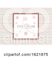 Christmas Background With Retro Pattern And Snowflakes