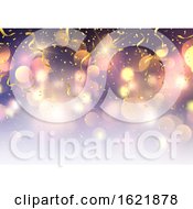 Poster, Art Print Of Confetti And Streamers On Bokeh Lights Background