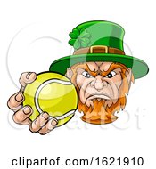 Leprechaun Holding Tennis Ball Sports Mascot