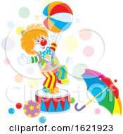 Poster, Art Print Of Clown Performing With A Ball