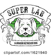 Super Labrador Retriever Dog Wearing Green Cape by patrimonio