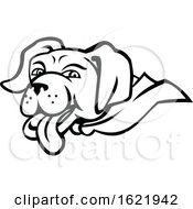 Poster, Art Print Of Labrador Retriever Dog Wearing Cape Mascot