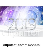 Poster, Art Print Of Happy New Year Background With Numbers Nestled In Snow