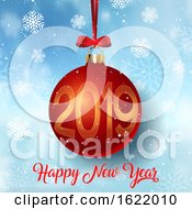 Poster, Art Print Of Happy New Year Bauble Background