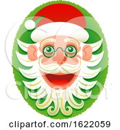 Christmas Hipster Santa Claus Face