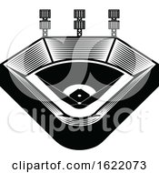Black And White Baseball Stadium by Vector Tradition SM