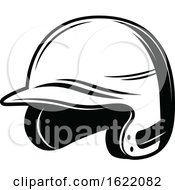 Black And White Baseball Helmet