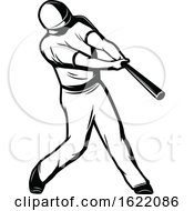 Black And White Baseball Player
