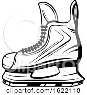 Black And White Hockey Ice Skate