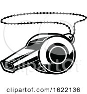 Black And White Sports Whistle