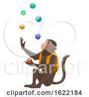 Poster, Art Print Of Juggling Circus Monkey