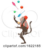 Poster, Art Print Of Juggling Circus Monkey