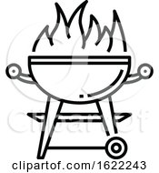 Black And White Bbq Icon