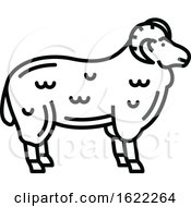 Poster, Art Print Of Black And White Sheep Mutton Icon