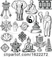 Poster, Art Print Of Buddhism Icons
