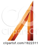 Poster, Art Print Of Glossy Orange Letter A