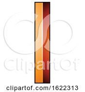 Poster, Art Print Of Orange Letter L With A Dark Outline