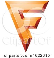 Poster, Art Print Of Orange Letter F