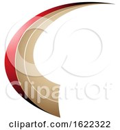 Poster, Art Print Of Red And Beige Flying Letter C